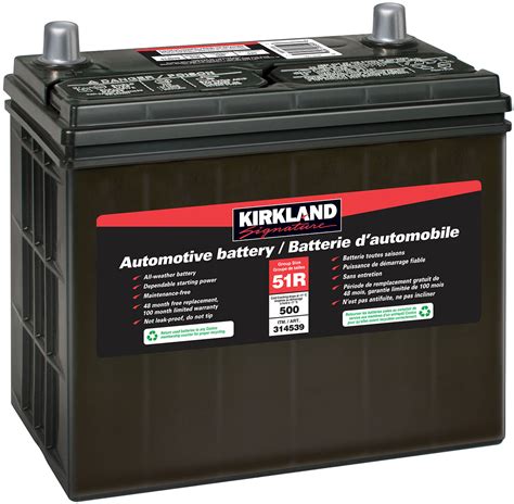 51r car battery costco - Detailed Description. Group Size (BCI): 51R; Cold Cranking Amps (CCA): 500 CCA; Cranking Amps (CA): 580 CA; Voltage (V): 12 Volt; Length (in): 9-5/16 Inch; Width (in): 5 Inch; Height (in): 8-5/8 Inch; Super Start Platinum batteries are engineered to offer the ultimate combination of power, durability and reliability, even under the most ...